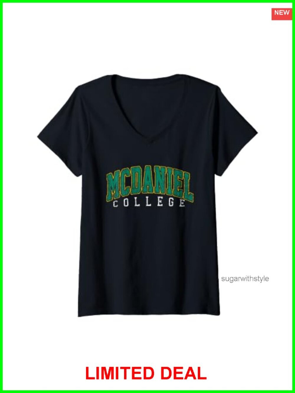 McDaniel Institute Technology Arch Vintage V-Neck T-Shirt